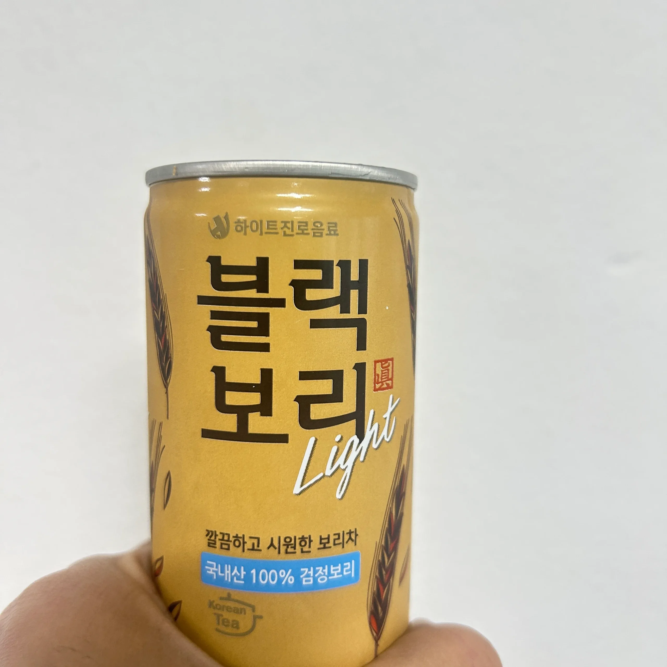 블랙 보리 라이트 175ml 캔 정면