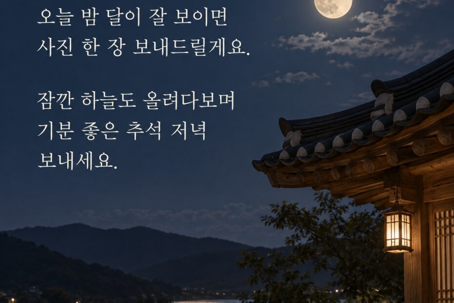 추석 인사말 이미지 - 보름달 사진