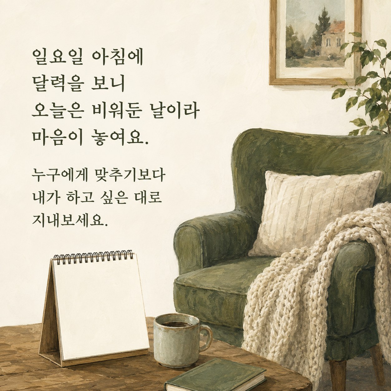 약속을 비운 날 아침 인사말 글귀 이미지