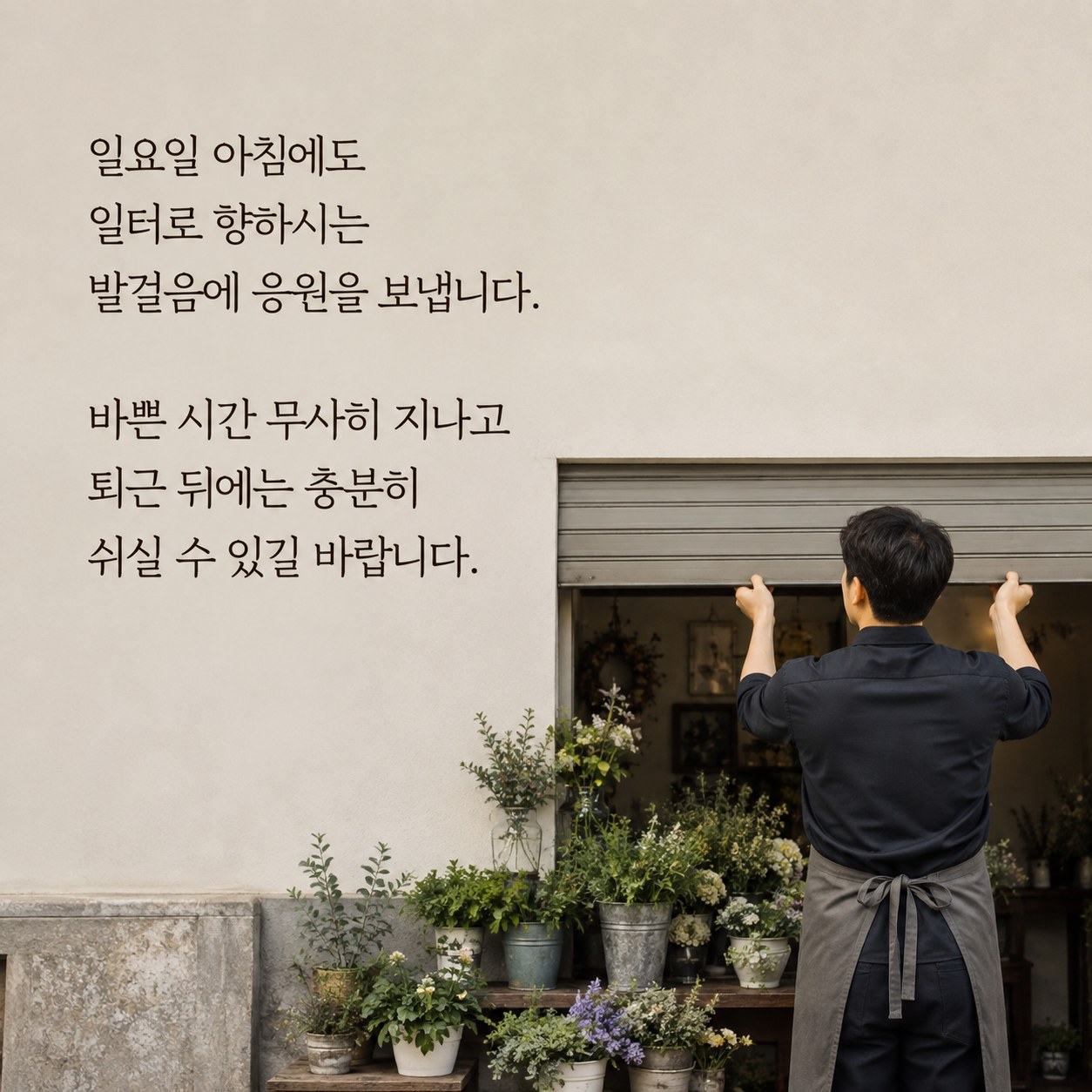 일요일 근무 아침 인사말 글귀 이미지