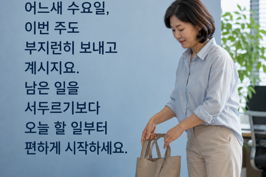 수요일 아침 인사말 이미지 1 - 한 주의 중간